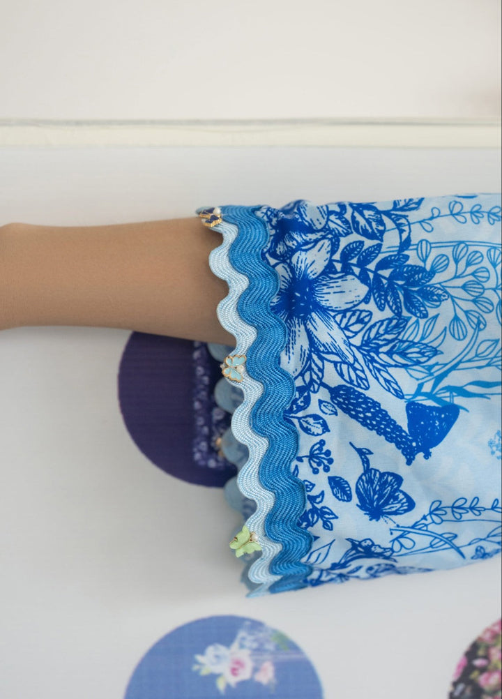 Misaal by Ayesha Somaya Charmed Women Pret Lawn Silk Suits 2 Piece Azure Bloom - Casual Collection