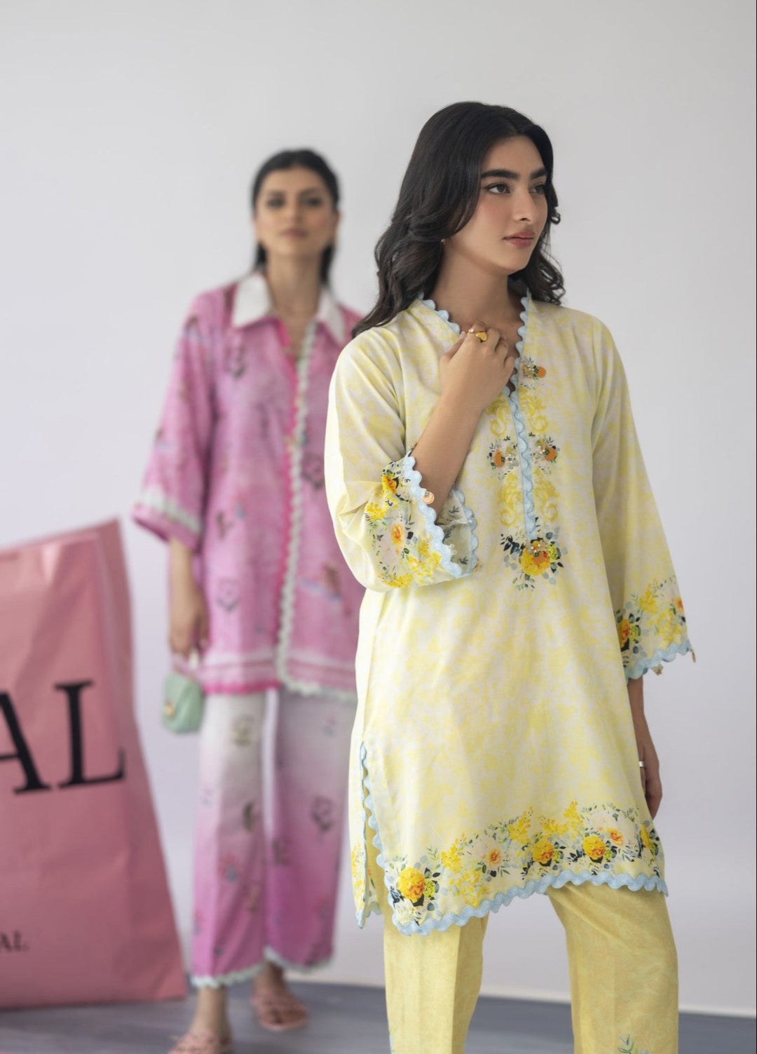 Misaal by Ayesha Somaya Charmed Women Pret Lawn Silk Suits 2 Piece Lemon DayDream - Casual Collection