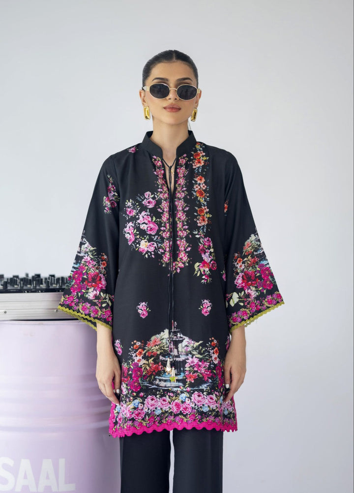 Misaal by Ayesha Somaya Charmed Women Pret Lawn Silk Suits 2 Piece Midnight Muse - Casual Collection