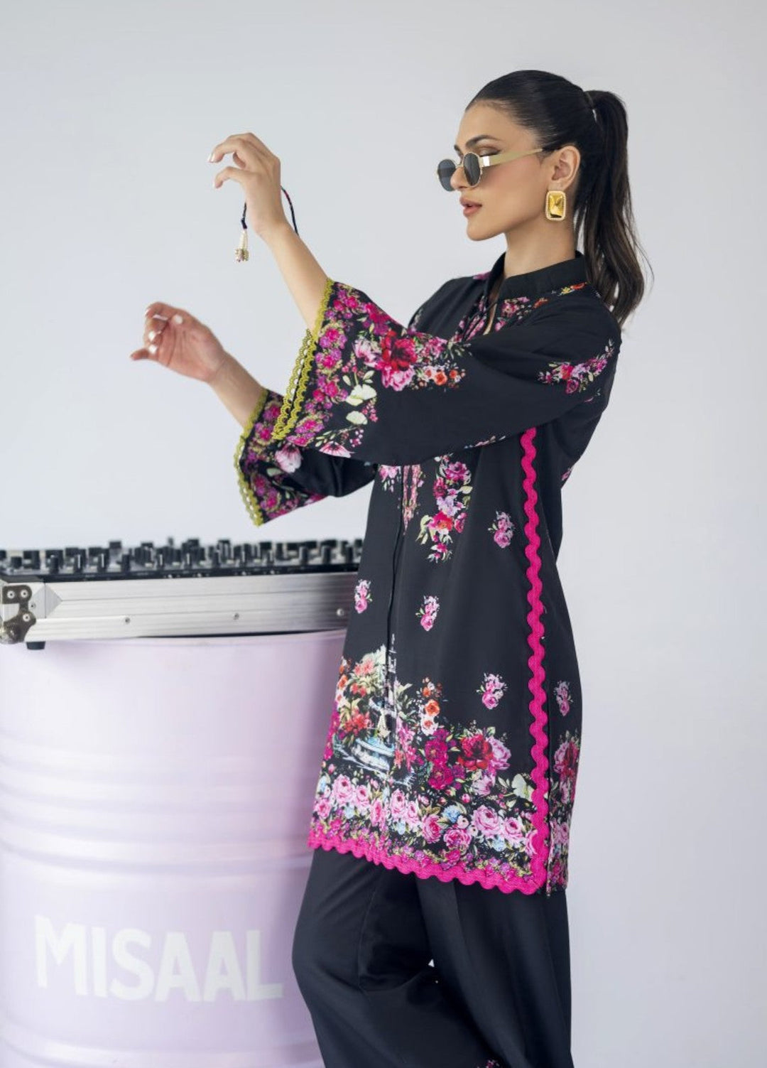 Misaal by Ayesha Somaya Charmed Women Pret Lawn Silk Suits 2 Piece Midnight Muse - Casual Collection