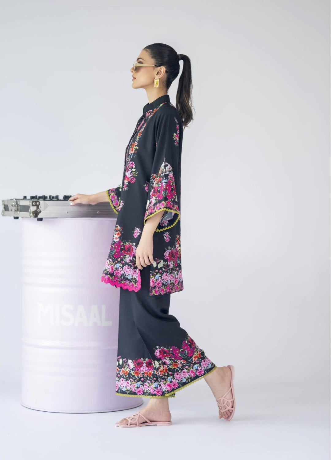 Misaal by Ayesha Somaya Charmed Women Pret Lawn Silk Suits 2 Piece Midnight Muse - Casual Collection