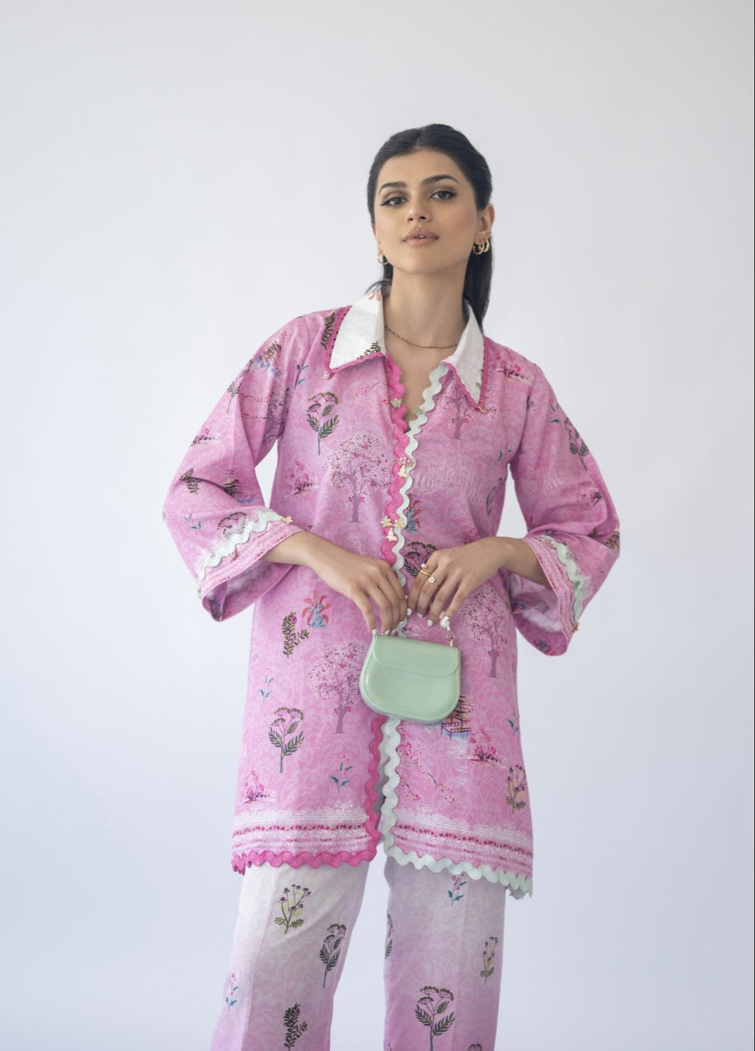 Misaal by Ayesha Somaya Charmed Women Pret Lawn Silk Suits 2 Piece Rose Reverie - Casual Collection