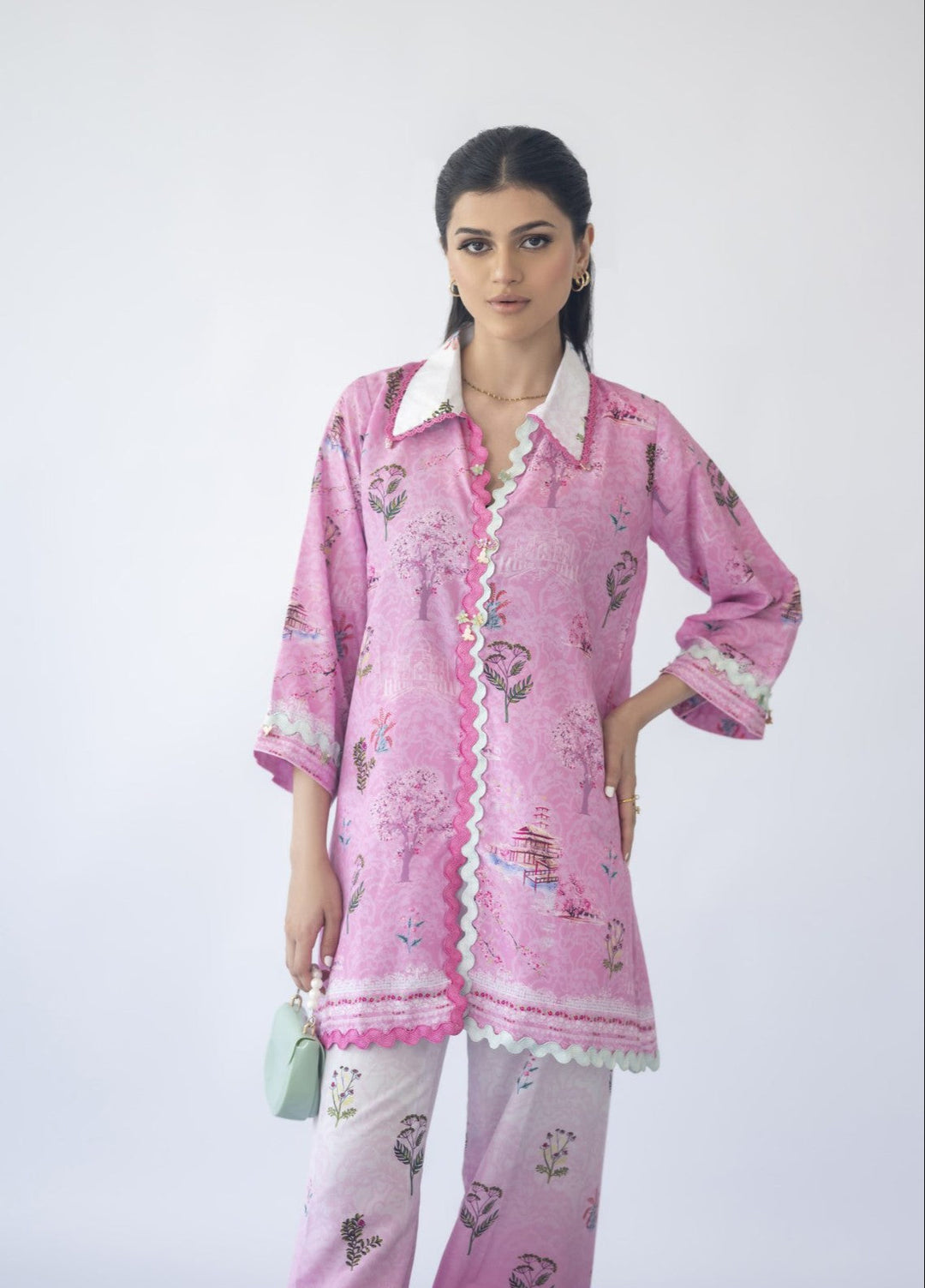 Misaal by Ayesha Somaya Charmed Women Pret Lawn Silk Suits 2 Piece Rose Reverie - Casual Collection
