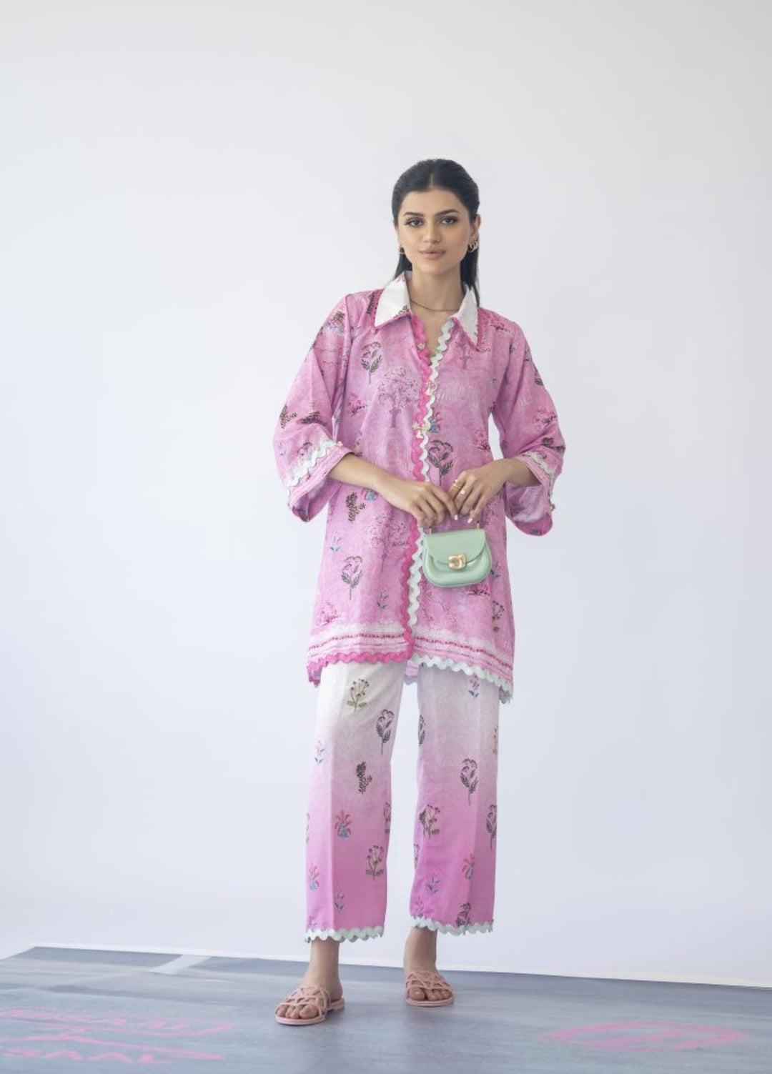 Misaal by Ayesha Somaya Charmed Women Pret Lawn Silk Suits 2 Piece Rose Reverie - Casual Collection