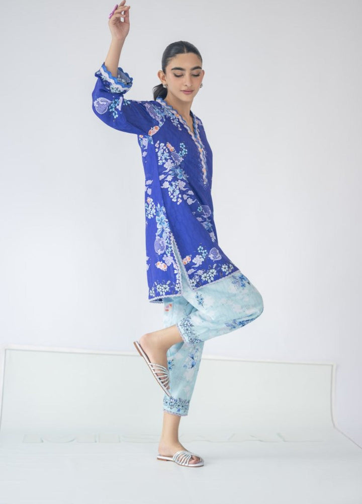 Misaal by Ayesha Somaya Charmed Women Pret Lawn Silk Suits 2 Piece The Ocean - Casual Collection