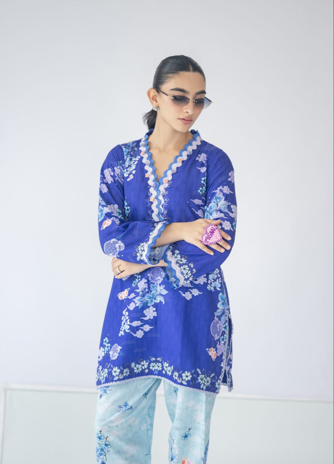 Misaal by Ayesha Somaya Charmed Women Pret Lawn Silk Suits 2 Piece The Ocean - Casual Collection