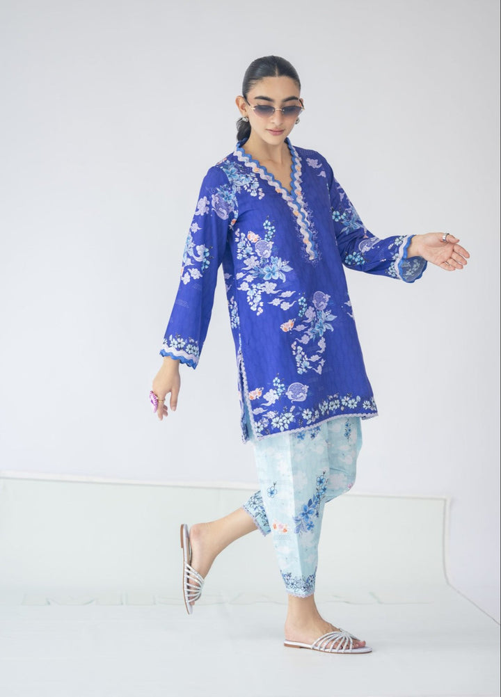 Misaal by Ayesha Somaya Charmed Women Pret Lawn Silk Suits 2 Piece The Ocean - Casual Collection