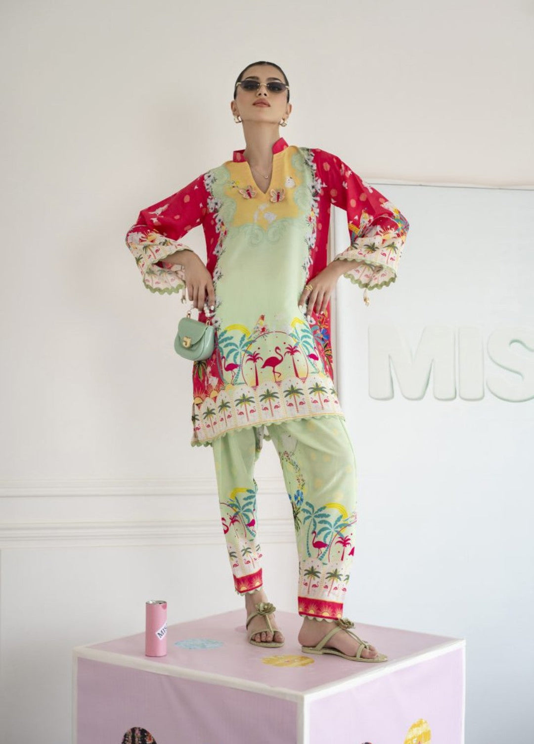 Misaal by Ayesha Somaya Charmed Women Pret Lawn Silk Suits 2 Piece The Swan - Casual Collection
