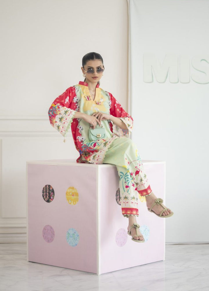 Misaal by Ayesha Somaya Charmed Women Pret Lawn Silk Suits 2 Piece The Swan - Casual Collection
