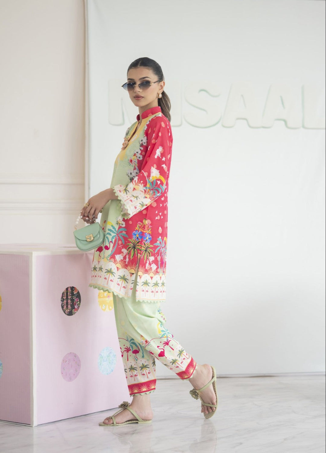 Misaal by Ayesha Somaya Charmed Women Pret Lawn Silk Suits 2 Piece The Swan - Casual Collection