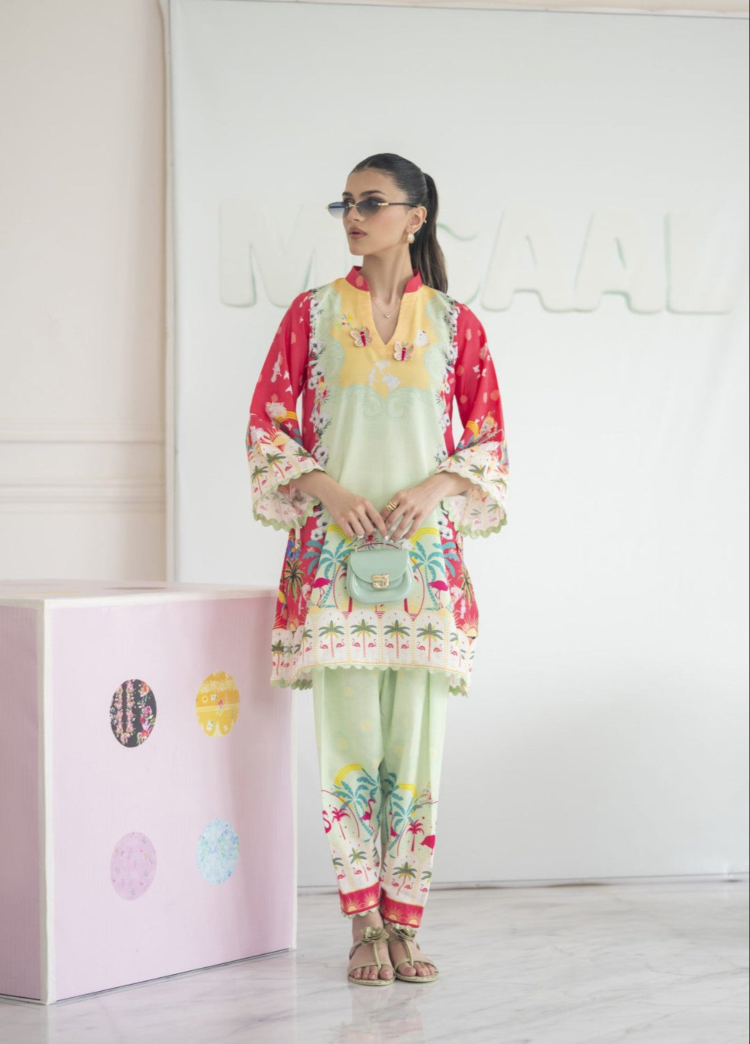 Misaal by Ayesha Somaya Charmed Women Pret Lawn Silk Suits 2 Piece The Swan - Casual Collection