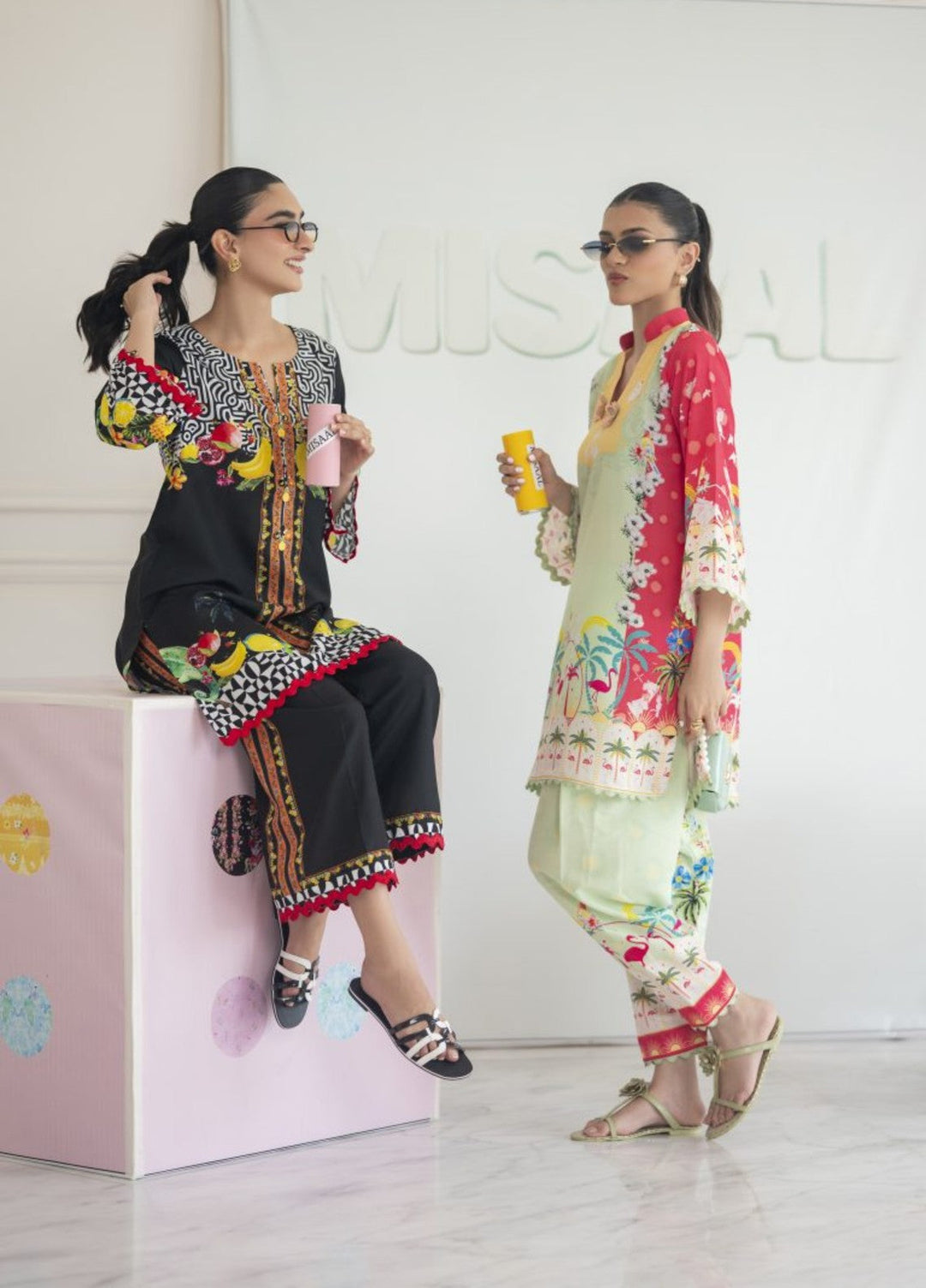 Misaal by Ayesha Somaya Charmed Women Pret Lawn Silk Suits 2 Piece Tropical Muse - Casual Collection