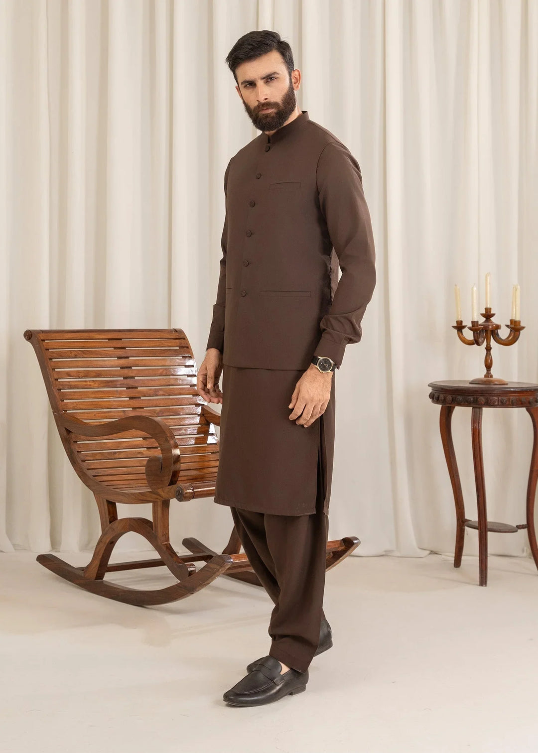 Shan-e-Buraq Mens Eastern Wash N Wear 3 Piece Zameer - Formals Collection