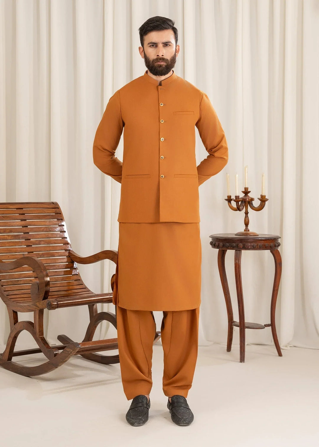 Shan-e-Buraq Mens Eastern Wash N Wear 3 Piece Tashfeen - Formals Collection