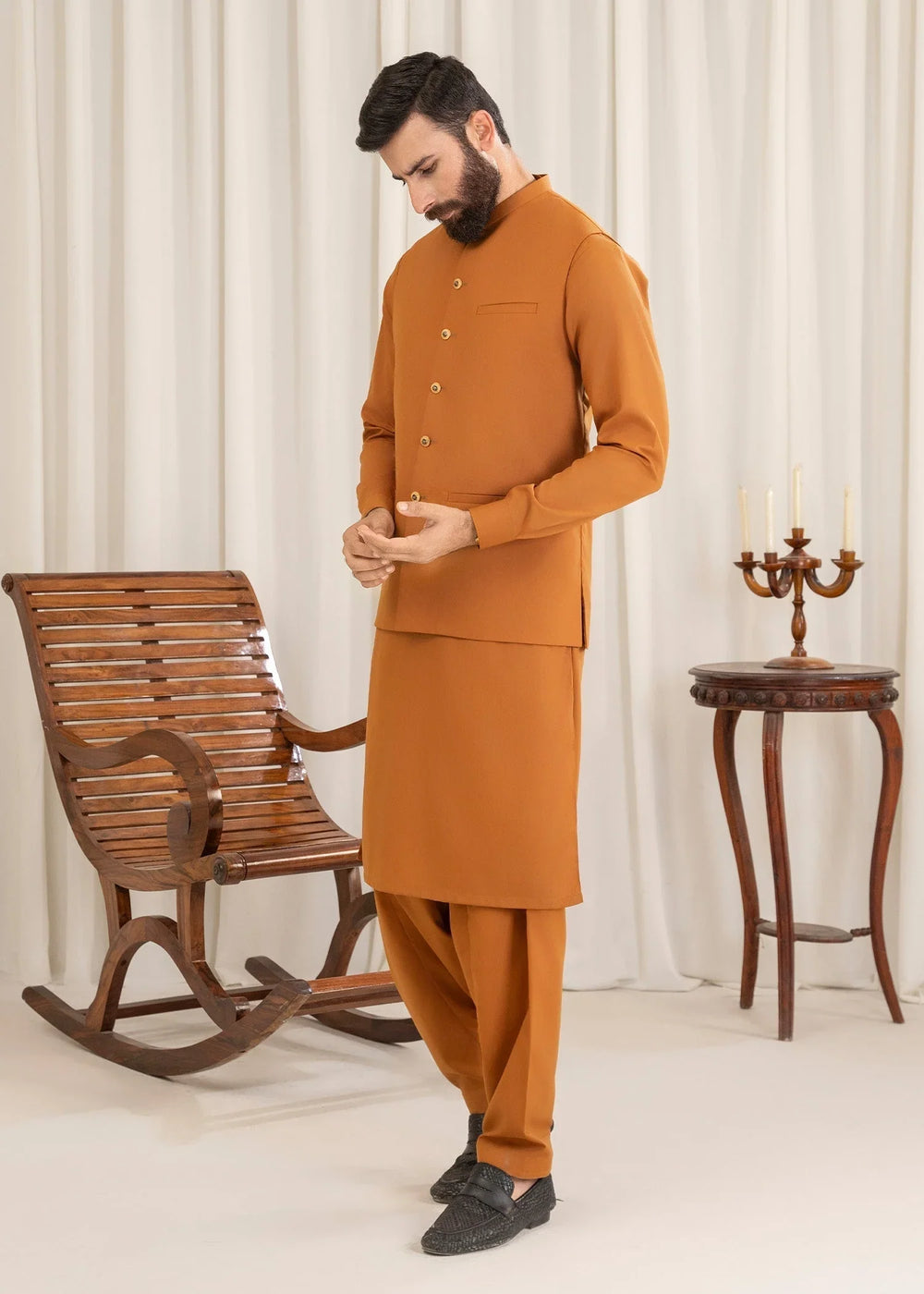 Shan-e-Buraq Mens Eastern Wash N Wear 3 Piece Tashfeen - Formals Collection