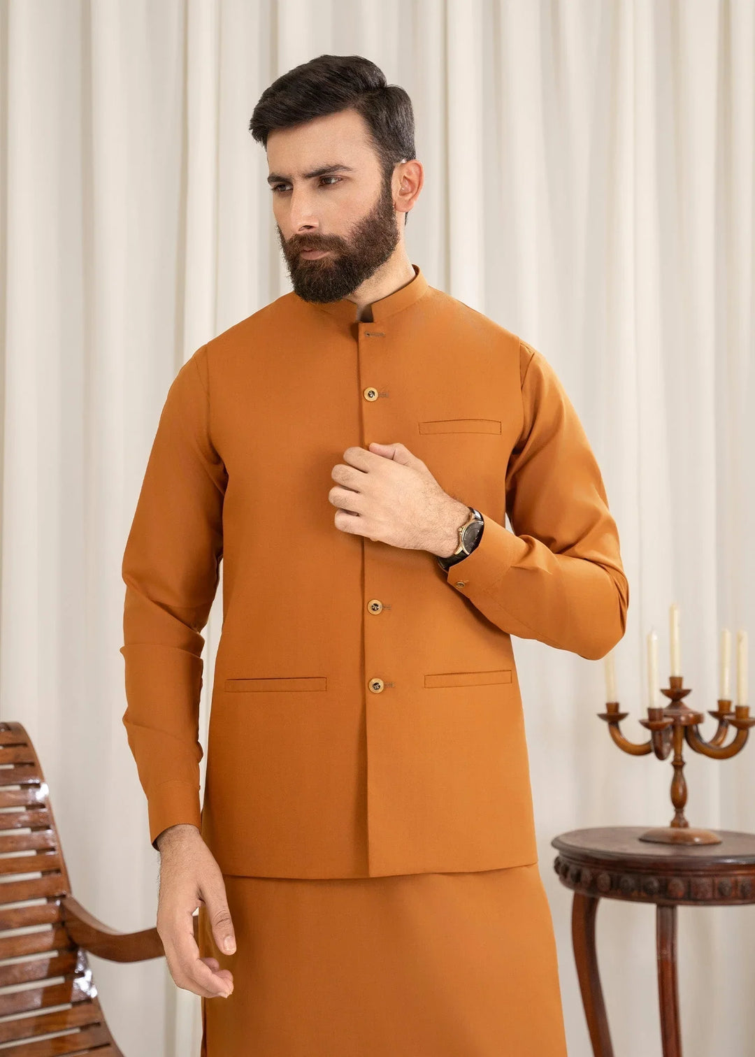 Shan-e-Buraq Mens Eastern Wash N Wear 3 Piece Tashfeen - Formals Collection