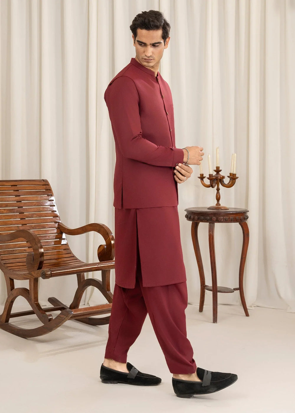 Shan-e-Buraq Mens Eastern Wash N Wear 3 Piece Maaz - Formals Collection