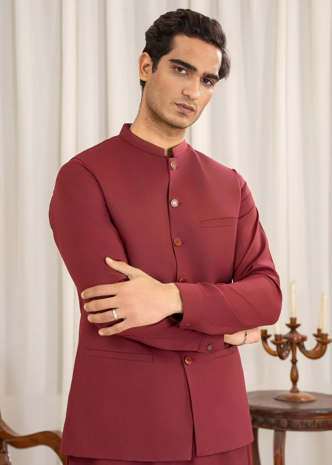 Shan-e-Buraq Mens Eastern Wash N Wear 3 Piece Maaz - Formals Collection