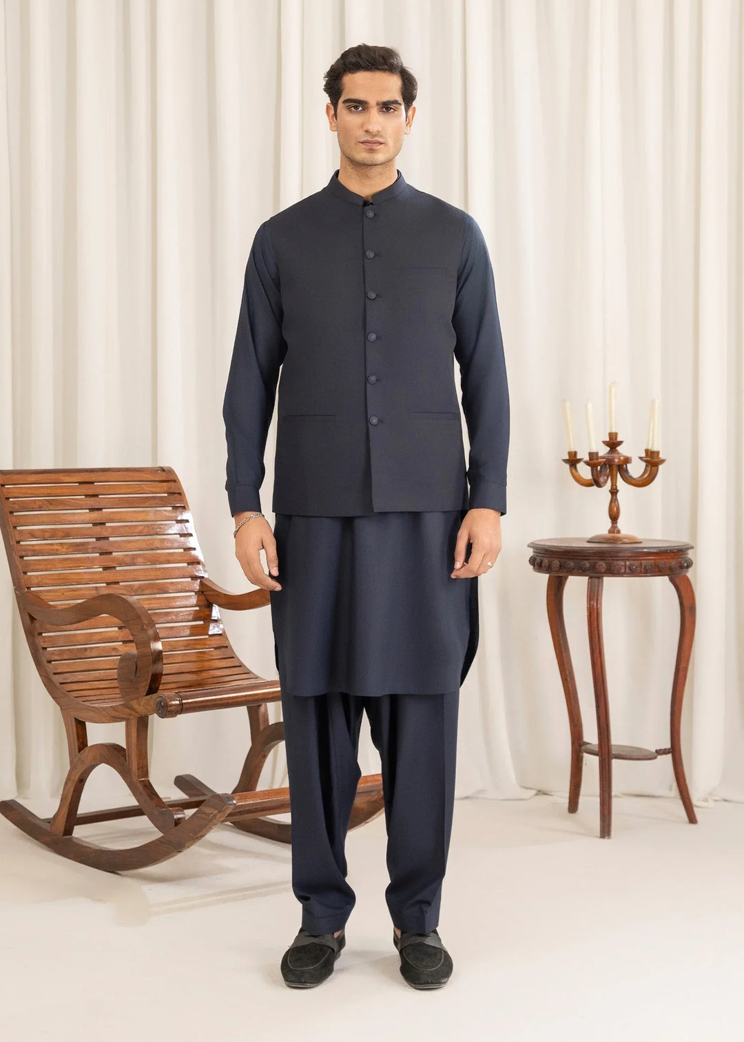 Shan-e-Buraq Mens Eastern Wash N Wear 3 Piece Nuraan - Formals Collection