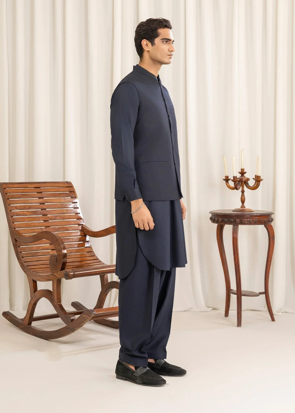 Shan-e-Buraq Mens Eastern Wash N Wear 3 Piece Nuraan - Formals Collection