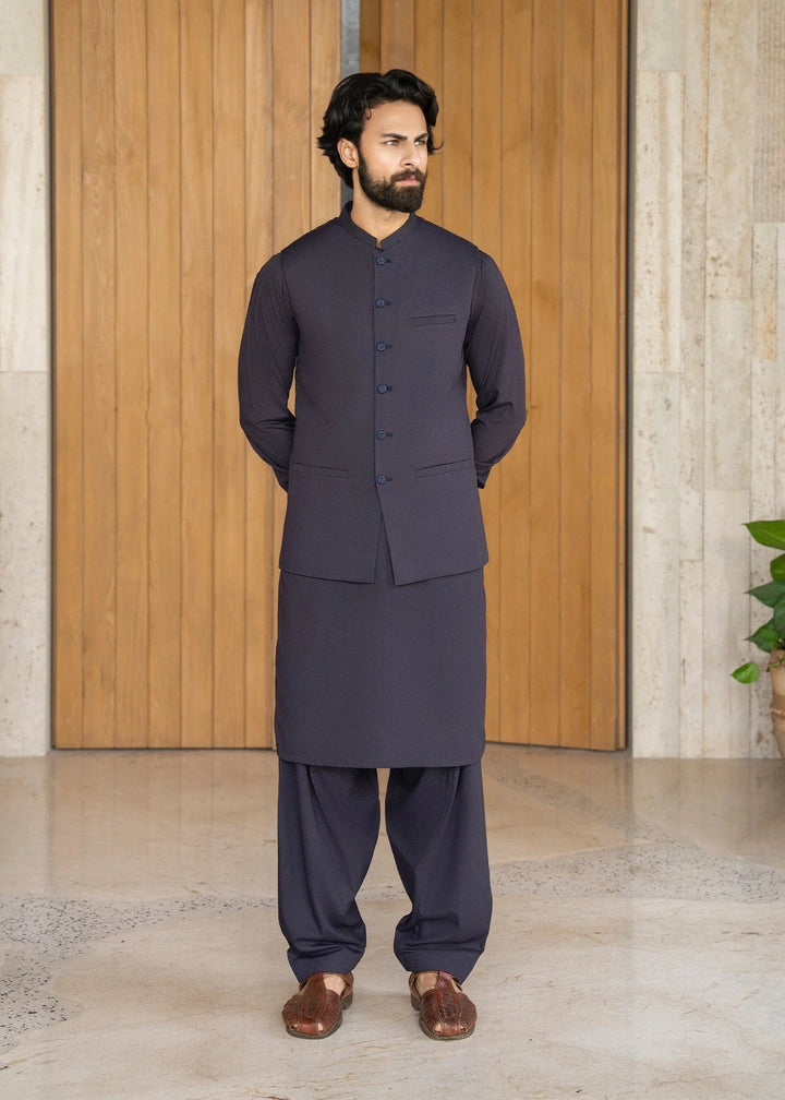 Shan-e-Buraq Mens Eastern Wash N Wear 3 Piece Agha - Formals Collection