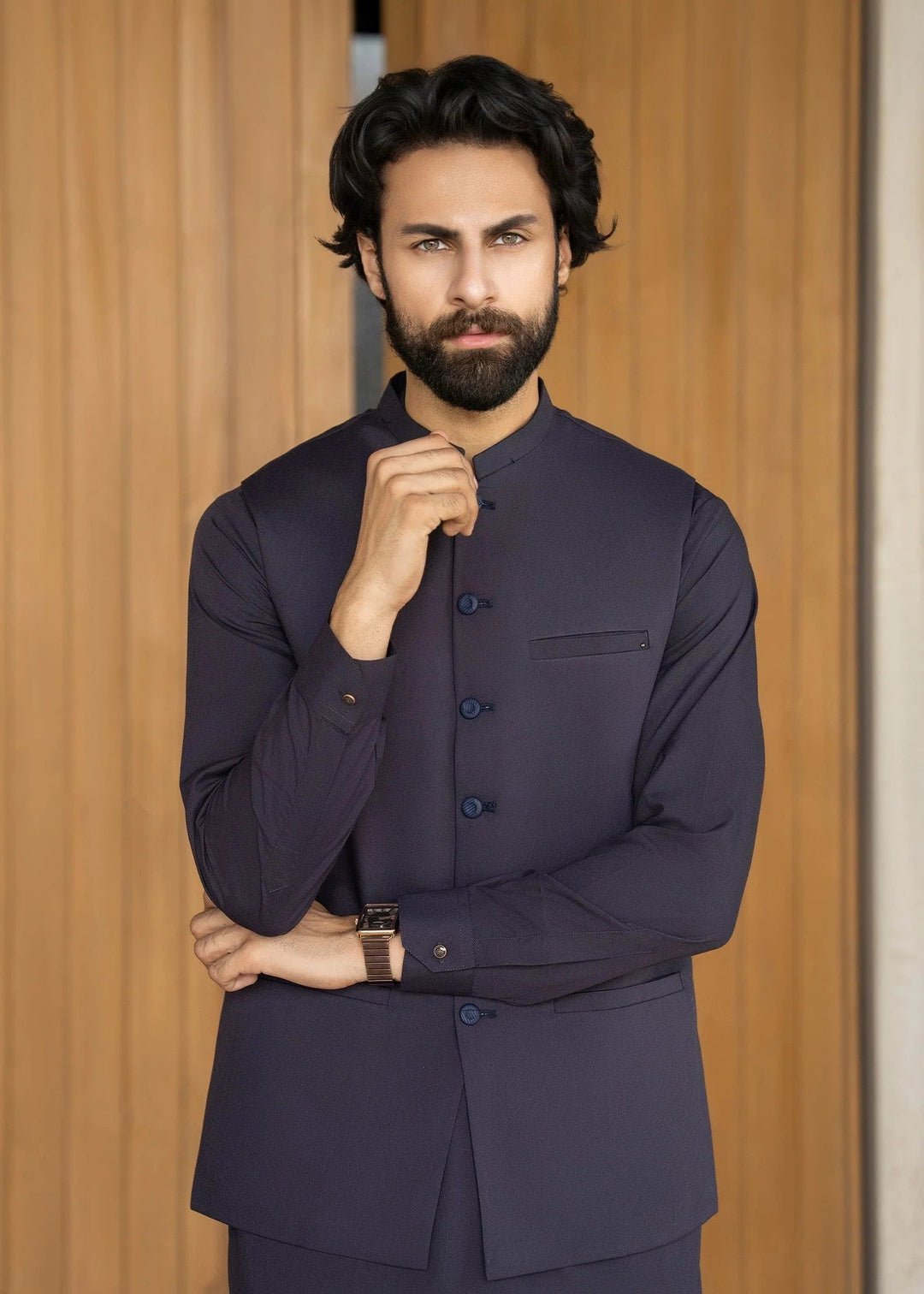 Shan-e-Buraq Mens Eastern Wash N Wear 3 Piece Agha - Formals Collection
