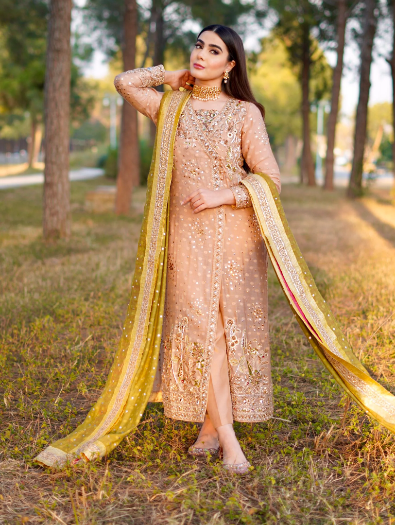 Luxe By Hues Atelier Women Pret 3 Piece Lucknowy Angrakha - Formals Collection