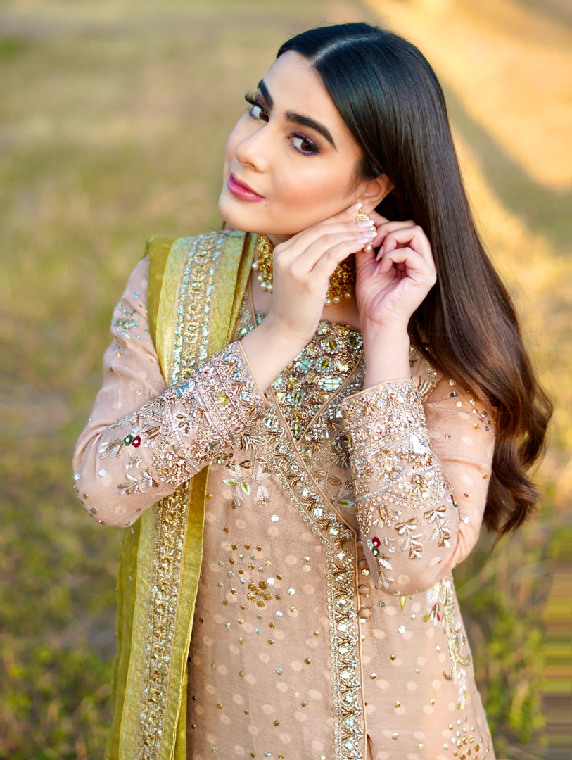 Luxe By Hues Atelier Women Pret 3 Piece Lucknowy Angrakha - Formals Collection