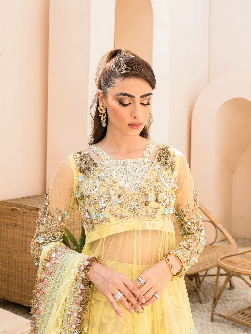 Luxe By Hues Atelier Women Pret 3 Piece Hennah - Formals Collection