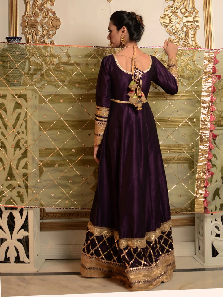 Luxe By Hues Atelier Women Pret 2 Piece Gota Heirloom Anarkali - Formals Collection