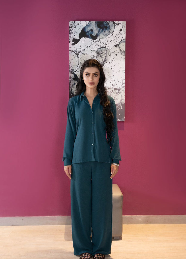 Evenmore by The Slay Wear Pret Crepe 2 Piece Sea State - Formals Collection