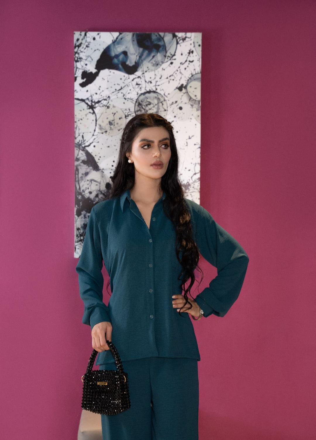 Evenmore by The Slay Wear Pret Crepe 2 Piece Sea State - Formals Collection