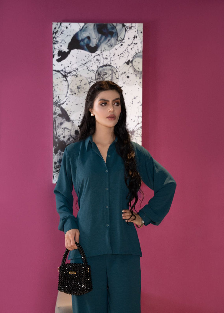 Evenmore by The Slay Wear Pret Crepe 2 Piece Sea State - Formals Collection