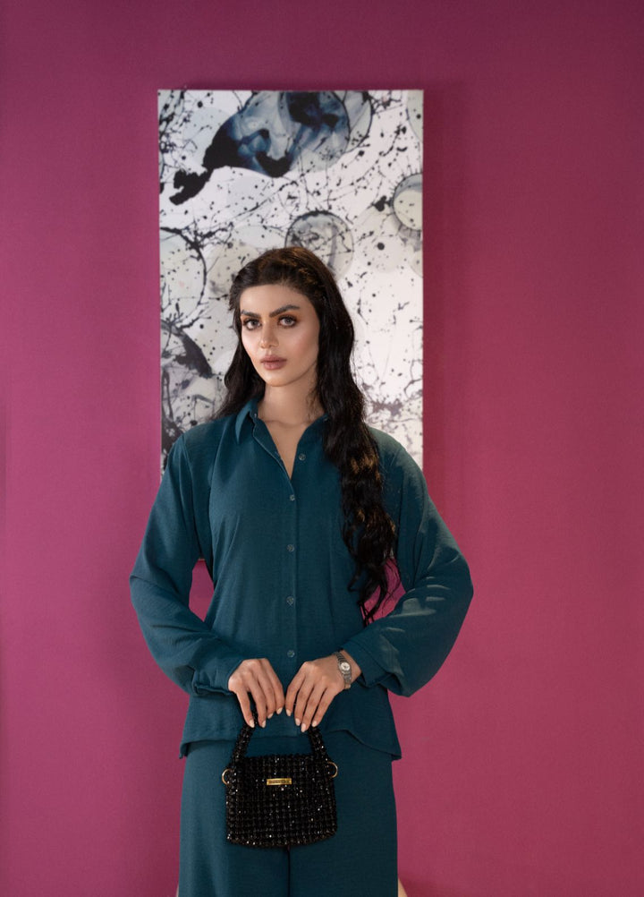 Evenmore by The Slay Wear Pret Crepe 2 Piece Sea State - Formals Collection