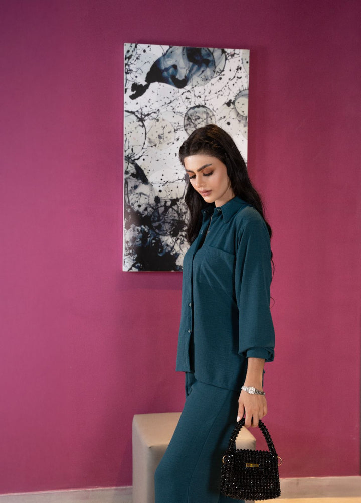 Evenmore by The Slay Wear Pret Crepe 2 Piece Sea State - Formals Collection