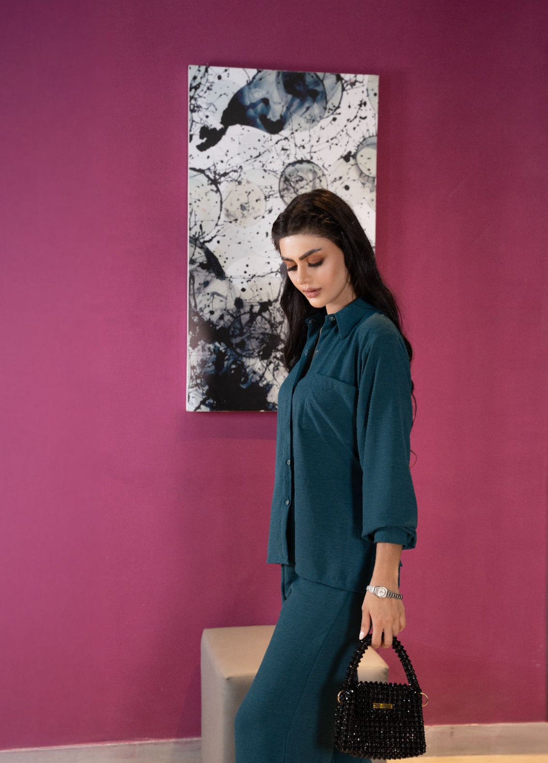 Evenmore by The Slay Wear Pret Crepe 2 Piece Sea State - Formals Collection