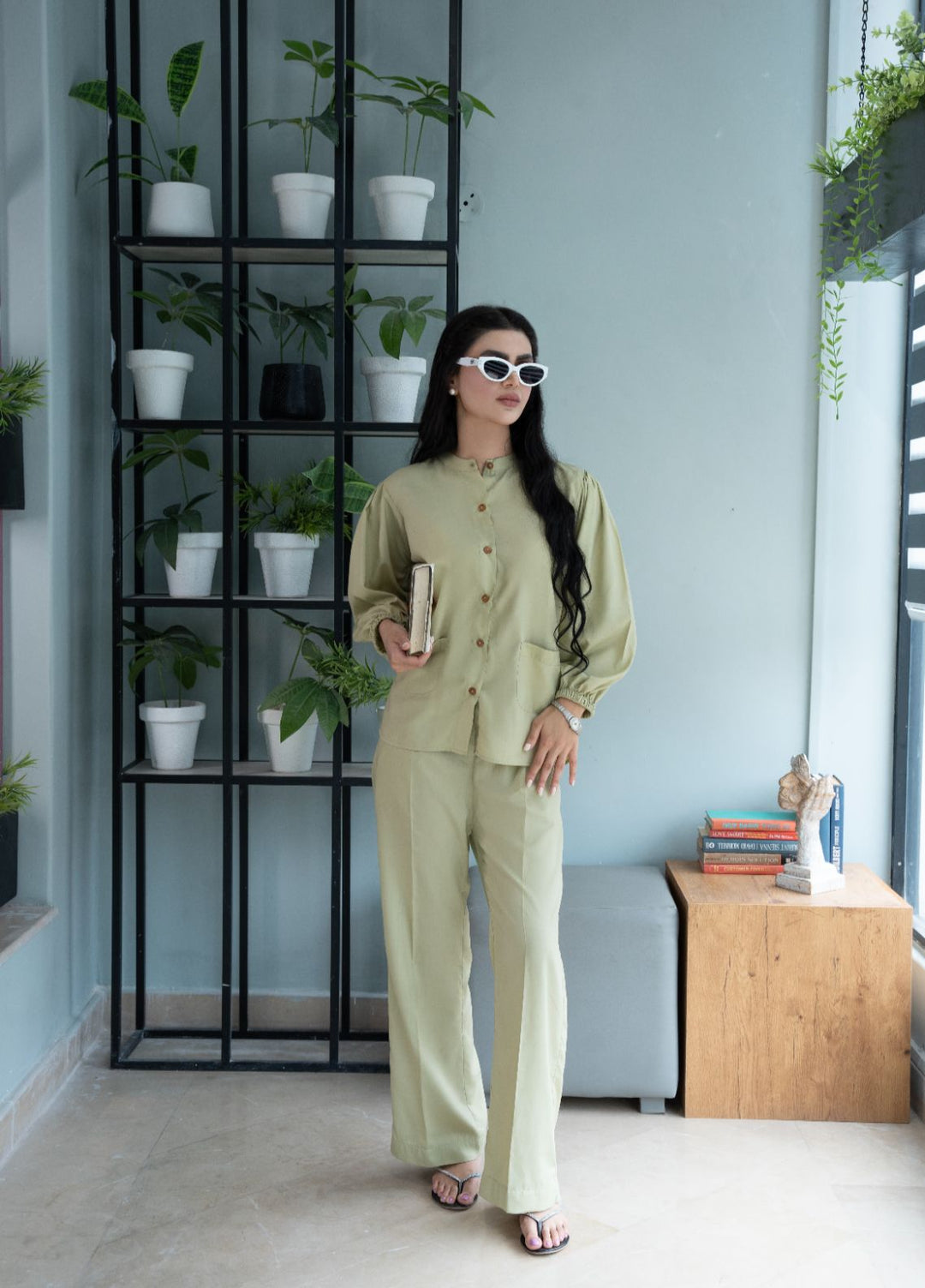 Evenmore by The Slay Wear Pret Tropical 2 Piece Greenscape - Formals Collection