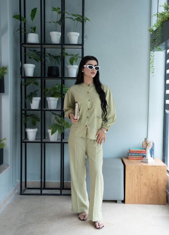 Evenmore by The Slay Wear Pret Tropical 2 Piece Greenscape - Formals Collection