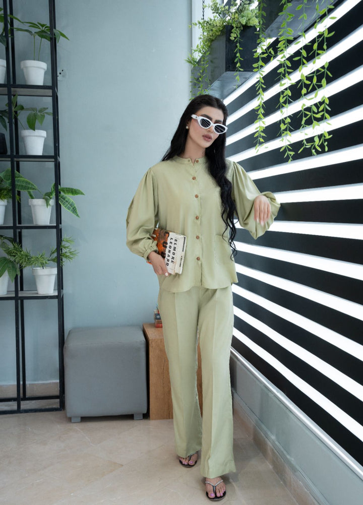 Evenmore by The Slay Wear Pret Tropical 2 Piece Greenscape - Formals Collection