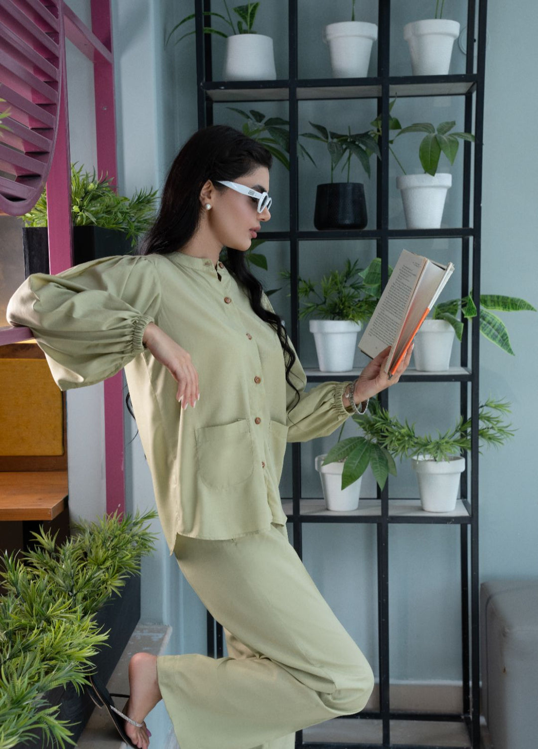 Evenmore by The Slay Wear Pret Tropical 2 Piece Greenscape - Formals Collection