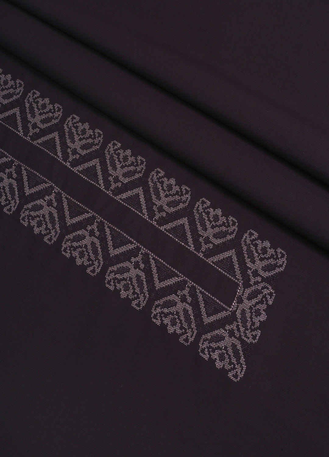 Monochorme by fabrich Men Unstitch Cross-Stitch Embroidered Neckline Kameez Shalwar Rustic GTS-FE-017 - Casual Collection