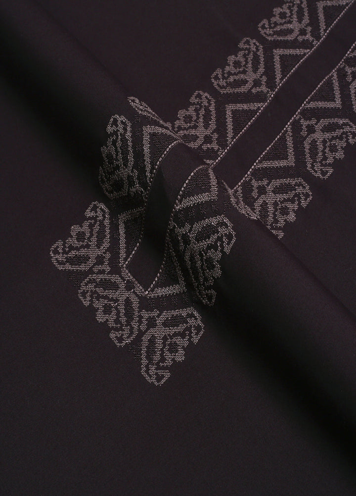 Monochorme by fabrich Men Unstitch Cross-Stitch Embroidered Neckline Kameez Shalwar Rustic GTS-FE-017 - Casual Collection