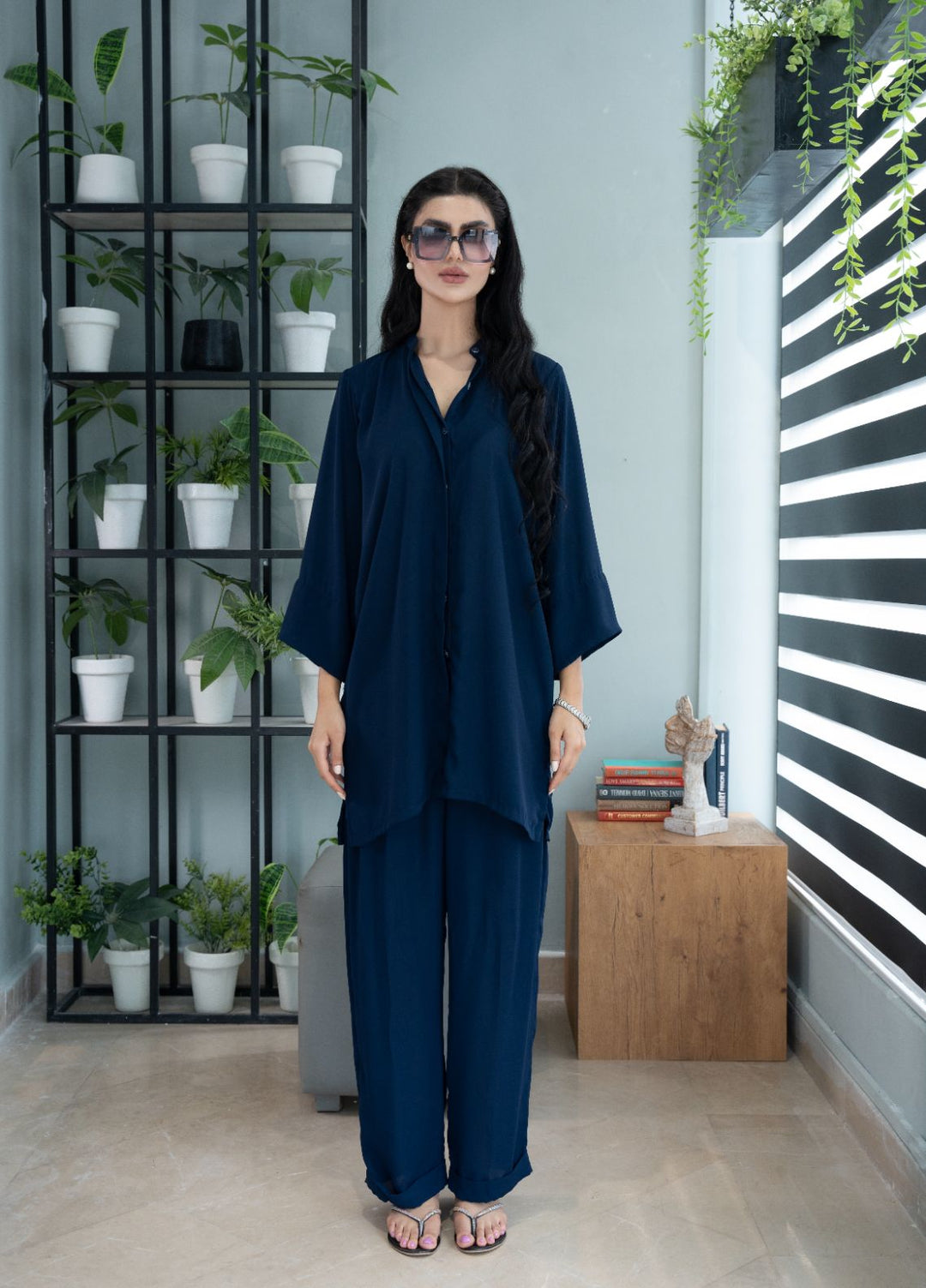 Evenmore by The Slay Wear Pret Crepe 2 Piece Navy Muse - Formals Collection