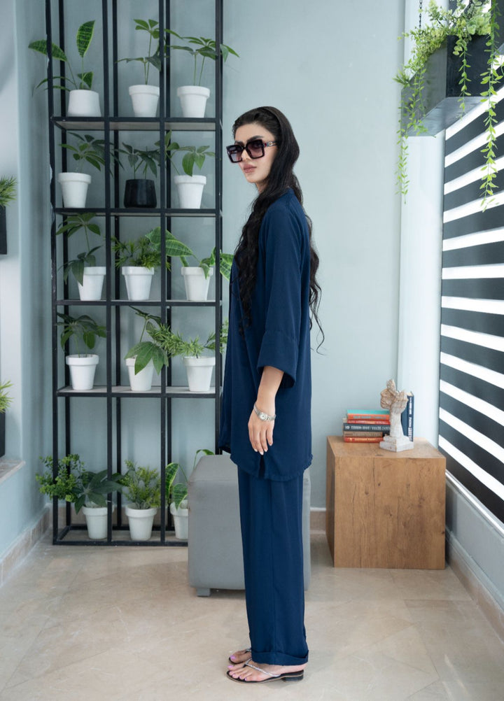 Evenmore by The Slay Wear Pret Crepe 2 Piece Navy Muse - Formals Collection