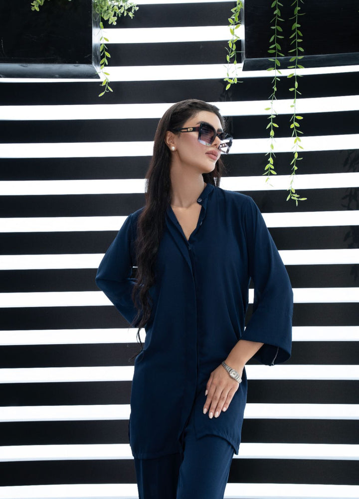 Evenmore by The Slay Wear Pret Crepe 2 Piece Navy Muse - Formals Collection