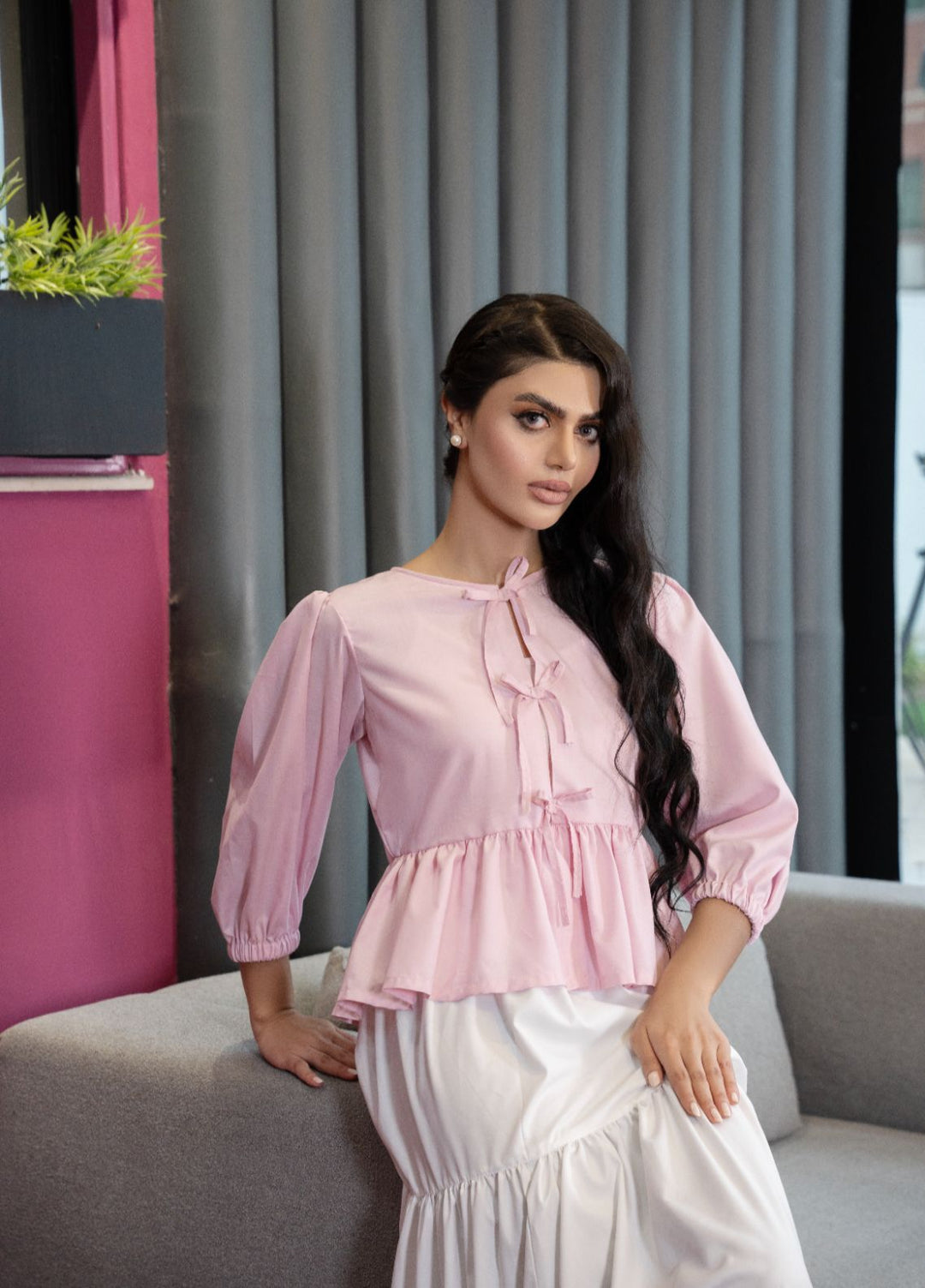 Evenmore by The Slay Wear Pret Tropical 1 Piece Essential Bow Top - Formals Collection