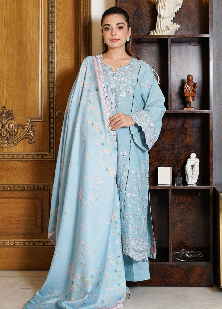 Zyna Unstitched Embroidered Khaddar 3 Piece Zyral - Winter Collection