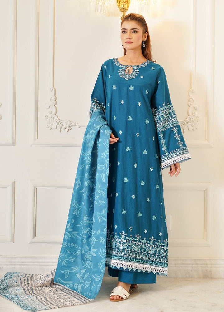 Zyna Unstitched Embroidered Khaddar 3 Piece Aureal - Winter Collection