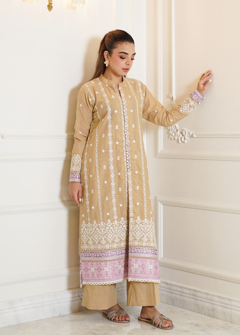 Zyna Unstitched Embroidered Khaddar 3 Piece Ivra - Winter Collection