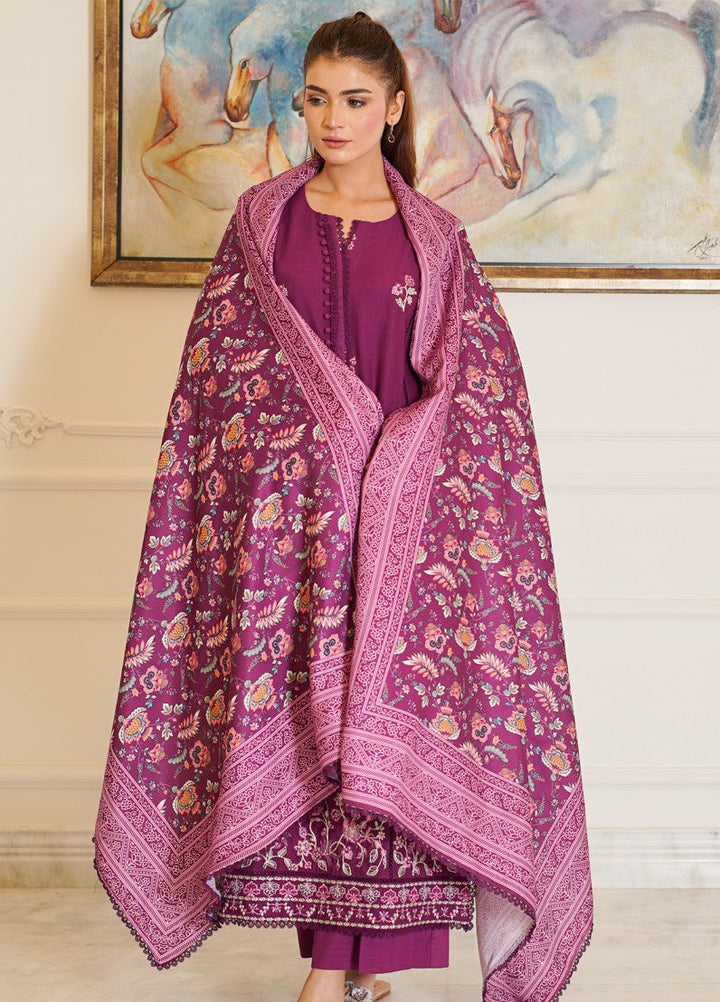 Zyna Unstitched Embroidered Khaddar 3 Piece Zyra - Winter Collection
